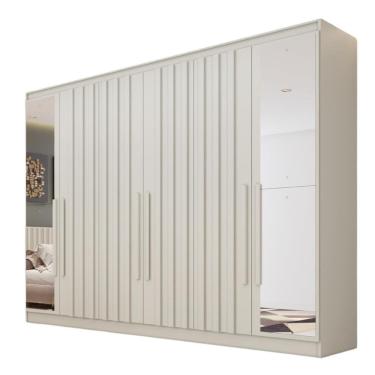 Imagem de Guarda Roupa Oxford 6 Portas 4 Gavetas com Espelho MDF - MadeMarcs