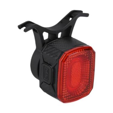Imagem de Vaveren Luz de bicicleta Luz traseira de bicicleta Detecção de freio USB LED Lanterna universal Liga/Desliga automática Lâmpada de advertência traseira para