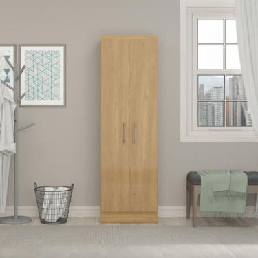 Imagem de Armário Multiuso Organizador com 2 Portas 52x170cm Carvalho - Soluzion