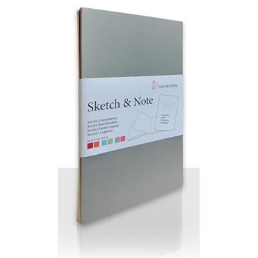 Imagem de Caderneta de anotações e desenho Sketch & Note 125 g/m², set cinza/pink, A5, 20 fls cada
