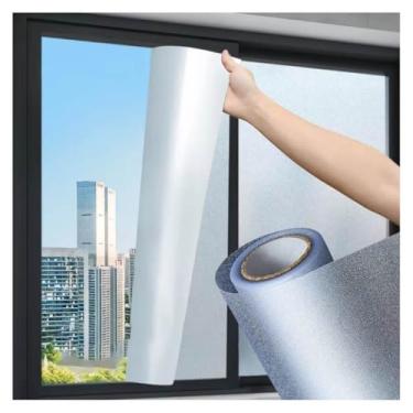 Imagem de Película Adesiva Vinil Preto Blackout Isola Luz Solar Janela Vidro Porta (Jateado-3m x 50cm)