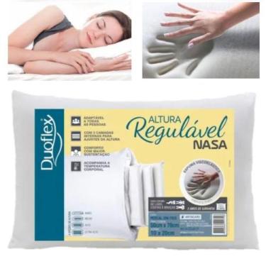 Imagem de Travesseiro Regulagem De Altura Nasa Antialérgico Grande Duoflex Regul