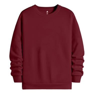 Imagem de Moletom Gola Redonda Liso Blusa Feminino Masculino Fashion-Unissex