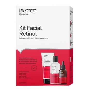 Imagem de Kit Facial Retinol Labotrat Sabonete 100ml Tônico 110ml Sérum 30ml Rej