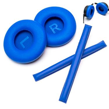 Imagem de Voarmaks Kits De Almofadas Ouvido Coloridas Em Arco-Íris Compatíveis Com Sennheiser Hd25 Hd250Bt Hd25-Ll Hd25S Il Hmd25, Capas Espuma Para Fones (Conjuntos Cores Azuis)