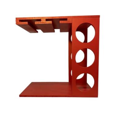 Imagem de Adega Rústica para Vinhos e Taças | Decoração Gourmet (Vermelha)