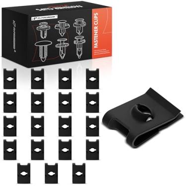 Imagem de A-Premium 20 peças de porcas em U de fosfato compatíveis com Chevrolet Malibu, Impala, Camaro, Bel Air & Ford Mustang, Bronco, Capri & Buick Regal & Cadillac & Chrysler & Dodge & Oldsmobile & Plymouth