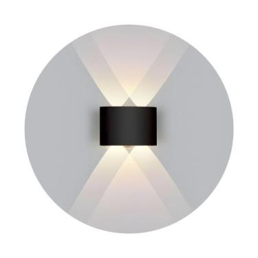 Imagem de Kit com 5 Arandelas - 4 Fachos - Meia Lua - Com Lâmpada Embutida 4w - 