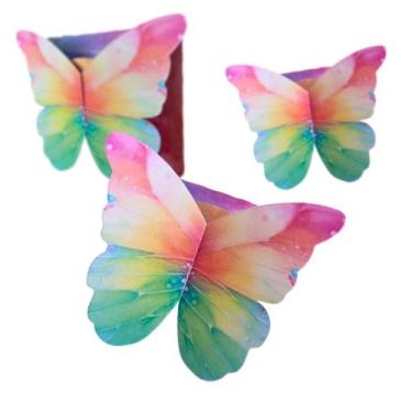 Imagem de 10 Lembrancinhas Decorativas Tema Borboletas 3d Jardim Encantado Porta