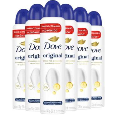 Imagem de Kit Desodorante Aerosol Dove Original 250ml - 6 Unidades