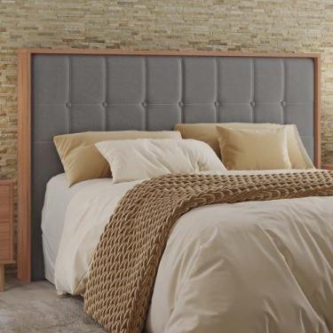 Imagem de Cabeceira Priscila Queen Acolchoada 100% MDF Tuboarte, Freijó Del Cinz