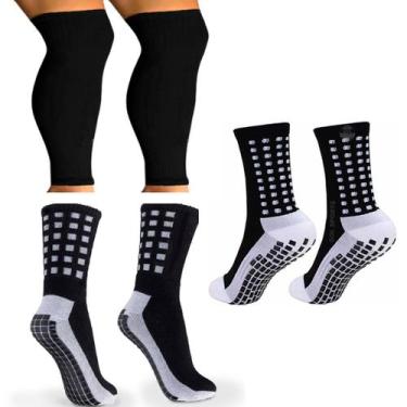 Imagem de Meias Esportivas Anti Derrapante Infanto Juvenil 34 ao 37 + Canelito C