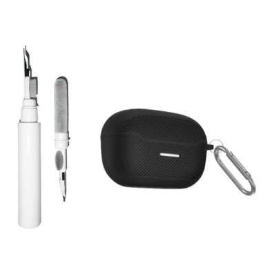 Imagem de [3 em 1] Capa de silicone compatível com JBL Endurance Race com chaveiro, capa de fone de ouvido portátil resistente a arranhões para homens e mulheres com kit de limpeza
