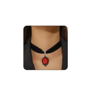 Imagem de PINCHUAN 4 peças gargantilha preta para mulheres, conjunto de gargantilha de veludo de renda preta clássica em camadas, colar de veludo, gargantilha gargantilha gótica ajustável, Veludo, Sem Pedra