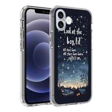 Imagem de HONGZAOQIYE Compatível com iPhone 16, Bling Star in The Night Soft TPU Fashion Cool Slim à prova de choque capa protetora para celular transparente para mulheres e meninas