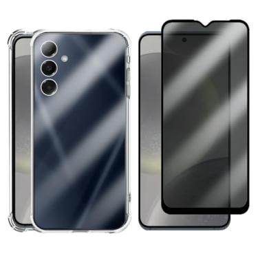 Imagem de Capa Case Capinha Anti Shock para Samsung Galaxy S24 PLUS e Película 3D Vidro Privacidade Anti Espião