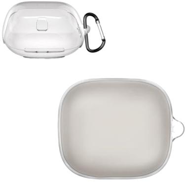 Imagem de TEHAOUU Capa transparente compatível com Powerbeats Pro 2, capa de TPU à prova d'água, antiarranhões, resistência a impactos, à prova de poeira, acessórios para fones de ouvido com fivela e