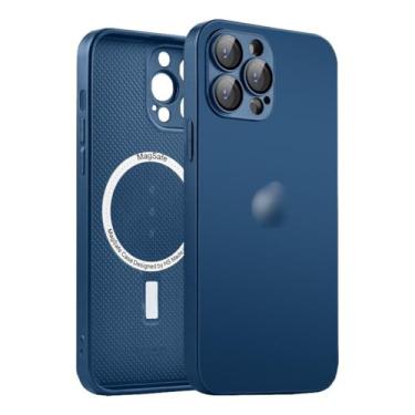 Imagem de Capa Case de Silicone e Traseira em Vidro Mag Para iPhone 15 e 16 Capinha Prote��o Avan�ada Danet (Pacific Blue, iPhone 16E)