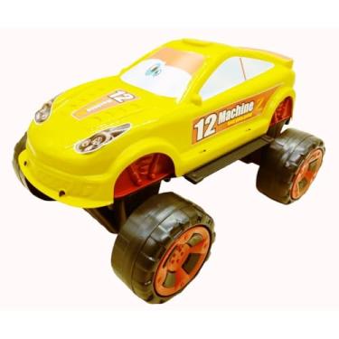 Imagem de Carro Rally Sport de Brinquedo, Car Roda Livre, Carrinho Grande 37 cm, Veículo Infantil BG (AMARELO)