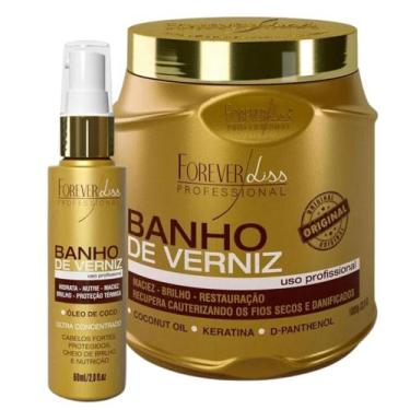 Imagem de Kit Máscara 1kg e Óleo 60ml Banho de Verniz Forever Liss