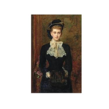 Imagem de John Millais Canvas Wall Art Pictures-Famous Art Prints-Bedroom Wall Art Painting-Reprodução em tela - Mulher 2/30x50cm12x20inch Sem moldura