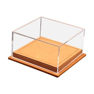 Imagem de YIJU Expositor para Carrinhos de Brinquedo Escala 1:64, Proteção Contra Poeira, Dimensões 5x4,8x2,6 Polegadas, Castanho Claro