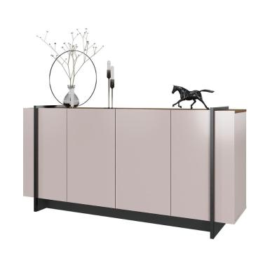 Imagem de Aparador Buffet Copacabana 4 Portas e Detalhe Tubo Metálico