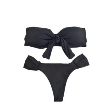 Imagem de BIQUINI sem alça COM BOJO PRETO M - SOL BEACH