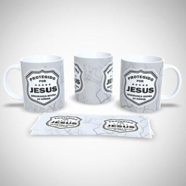Imagem de Caneca de Porcelana Decorada 325ml Frases Religiosas - Generic