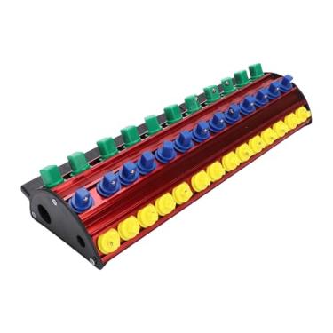 Imagem de Asixxsix Organizador de Soquete Magnético e Bits, Armazenamento de Ferramentas de Liga de Alumínio Com Tampa Final Removível, para Oficina e Uso Doméstico