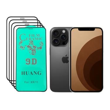 Imagem de 5 Pelicula de Ceramica Inquebravel 3D para Todos Modelos de iPhone: 6, 7, 8, XR, XS, 11, 12, 13, 14, 15, 16, Pro Max (iPhone 16 Pro)