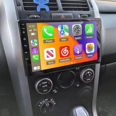 Imagem de Bobuluo Rádio de carro 2 + 64 G para Suzuki Grand Vitara 2005-2015 sem fio Carplay e Android Auto, tela sensível ao toque IPS de 9 polegadas para Suzuki Grand Vitara Car Stereo Bluetooth FM in Dash