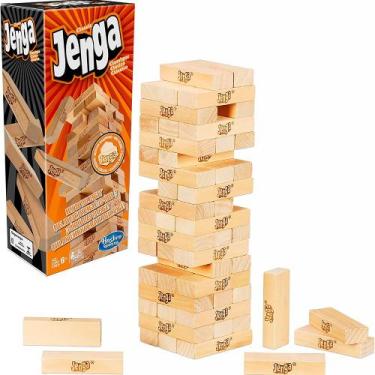 Imagem de Jogo Jenga Clássico Blocos de Madeira Empilhável com 54 pçs A2120 - Ha