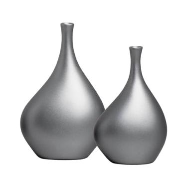 Imagem de Vasos Decorativos de Cerâmica Dupla Cristal Cinza Carbon