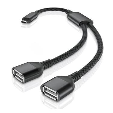 Imagem de Adaptador de cabo Basesailor USB C macho para USB duplo fêmea 30 cm