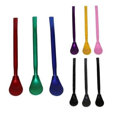 Imagem de Atacado 20 Bombas Coloridas Metal Media 19cm Para Tererê - Gastrobel