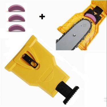 Imagem de Kit Afiador Amolador De Corrente De Motosserra + 3 Pedras - Nevatto