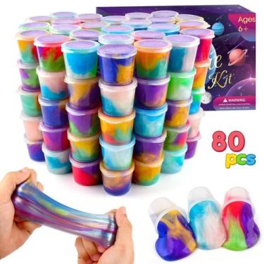 Imagem de Kit de lembrancinhas Slime Party TITRITH Mini Galaxy, pacote com 80 un