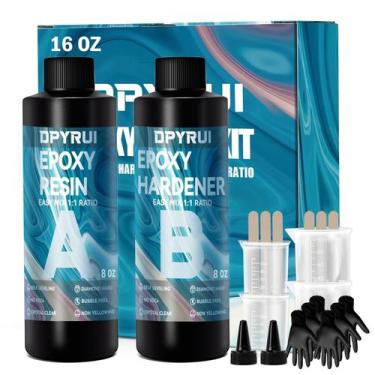 Imagem de Kit de resina epóxi DPYRUI Crystal Clear 480 mL (240 mLx2) 1:1