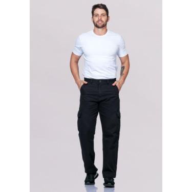 Imagem de Calça Masculina Cargo Em Sarja 7888 Preto - Macaw, Preto, 46