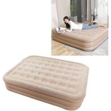 Imagem de Colchão Inflável Casal Premium + Bomba Elétrica Embutida 220V - OMEGA,