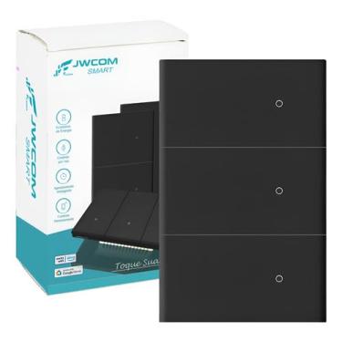 Imagem de Interruptor Inteligente Tecla Física 3 Botões Wifi Jwcom