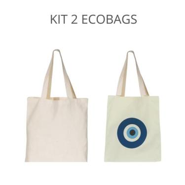 Imagem de KIT 2 Bolsa Ecobags CRÚ Olho Grego - armazze