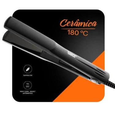 Imagem de Prancha Taiff Bivolt Cerâmica Action, Preto, Bivolt