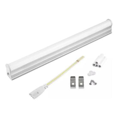 Imagem de 2X Lampada Led Tubular T5 30Cm 6000K Base/Calha Completa 5W