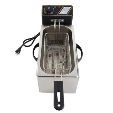 Imagem de Tomvorks 4L/4.2QT Fritadeira Elétrica Com Termostato de Precisão, Cesta de Filtração de óleo, Grande Capacidade, Alto Desempenho, Material Premium, Fácil de Montar, Usar e (Plugue nos EUA)