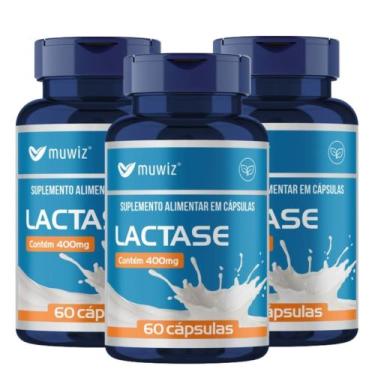 Imagem de Kit 3 Enzima Lactase Total 180 Cáps 4500 Fcc Alta Concentração Lactose