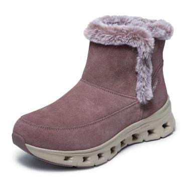 Imagem de Skechers Bota de tornozelo feminina Glide-Step Pro-Cozy Wish Hands Free Slip-ins, Malva, 41