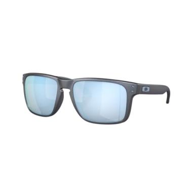 Imagem de Oakley Óculos de sol quadrados Holbrook XL OO9147 | Pacote com kit de limpeza e bolsa de microfibra adicional, Aço Azul/Prizm Deep Water Polarizado