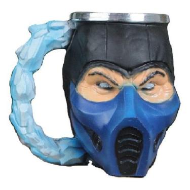 Imagem de Caneca Resina E Alumínio 3D Sub Zero Mortal Kombat